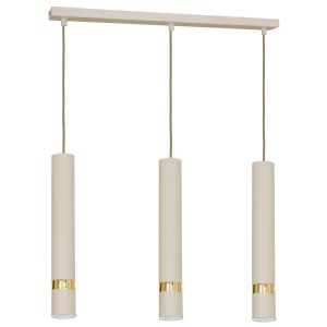 Lampa wisząca kremowo-złoty połysk Reno 3xGU10x8W wym: 110x60x6 cm Luminex 845317
