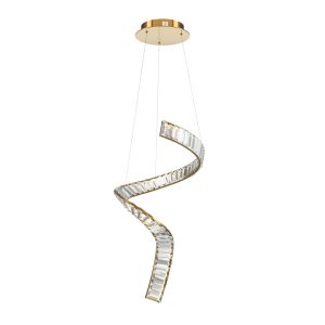Lampa wisząca Krone mosiężna LED 1x48W Ciepła biel 3300lm Maytoni 849381
