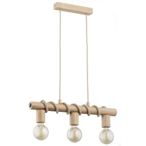 Lampa wisząca KRONOS sznurki jasne drewno 3xE27x15W wym:75x13x6cm IP20 Alfa 1025273