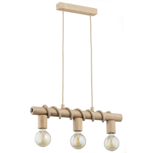Lampa wisząca KRONOS sznurki jasne drewno 3xE27x15W wym:75x13x6cm IP20 Alfa 1025273