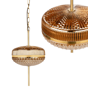 Lampa Wisząca Kryształowa Szklana TEMUR Art Deco Ozdobna 26 cm 988659