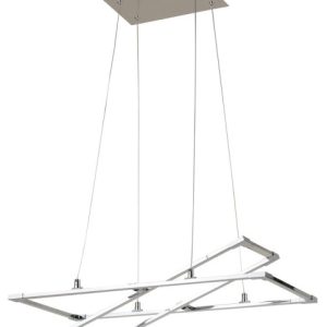 Lampa wisząca Kseros srebrno-biała LED 2x35W Neutralna biel 2600lm Apeti 360478