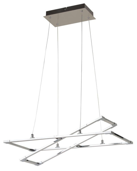 Lampa wisząca Kseros srebrno-biała LED 2x35W Neutralna biel 2600lm Apeti 360478