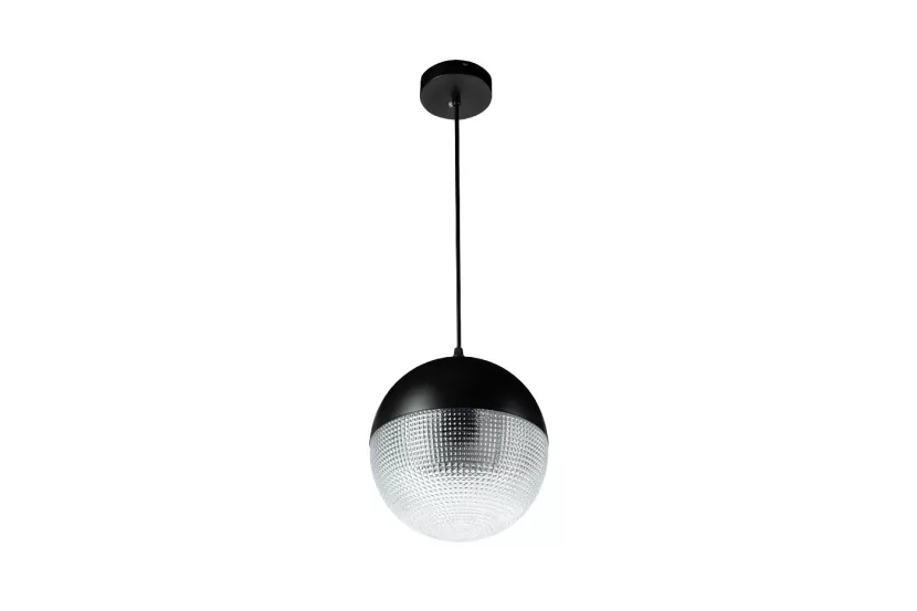 Lampa wisząca Kula 20cm Czarna Szklana NUBIS 200 nowoczesna loftowa 990286