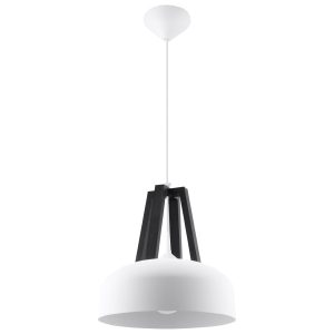 Lampa wisząca KUPOLA biało-czarna 1xE27x60W wym:100x30x30cm IP20 Pure Lume 1018908 Lampa wisząca KUPOLA biało-czarna 1xE27x60W wym:100x30x30cm IP20 Pure Lume 1018908