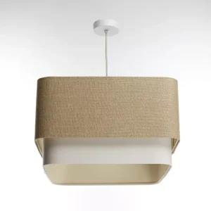 Lampa wisząca KWADRO DUO 001 51x47cm jutowa/kremowa 732616 Lampa wisząca KWADRO DUO 001 51x47cm jutowa/kremowa 732616