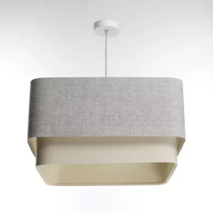 Lampa wisząca KWADRO DUO 004 51x47cm szara/beżowa 732608 Lampa wisząca KWADRO DUO 004 51x47cm szara/beżowa 732608
