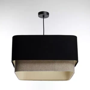 Lampa wisząca KWADRO DUO 006 51x47cm czarna/beżowa 732594 Lampa wisząca KWADRO DUO 006 51x47cm czarna/beżowa 732594