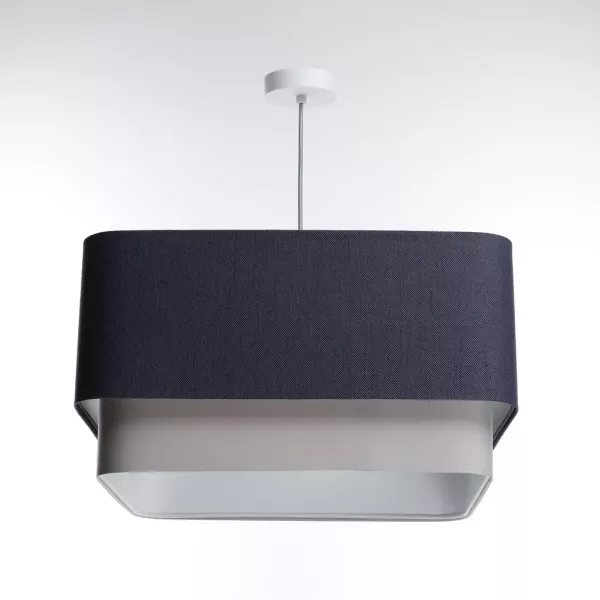 Lampa wisząca KWADRO DUO 008 51x47cm granatowa/szara 732592