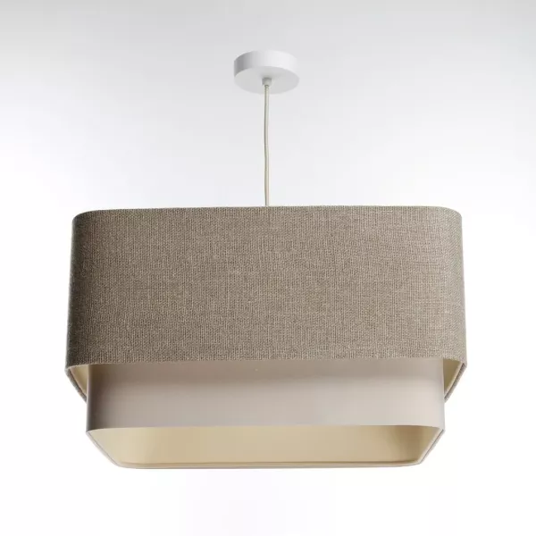 Lampa wisząca KWADRO DUO 009 51x47cm beżowa/kremowa 732633