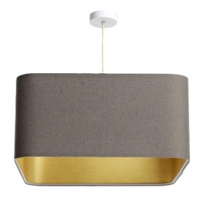 Lampa wisząca KWADRO LEN 002-40w20 beżowa/złota 759812 Lampa wisząca KWADRO LEN 002-40w20 beżowa/złota 759812