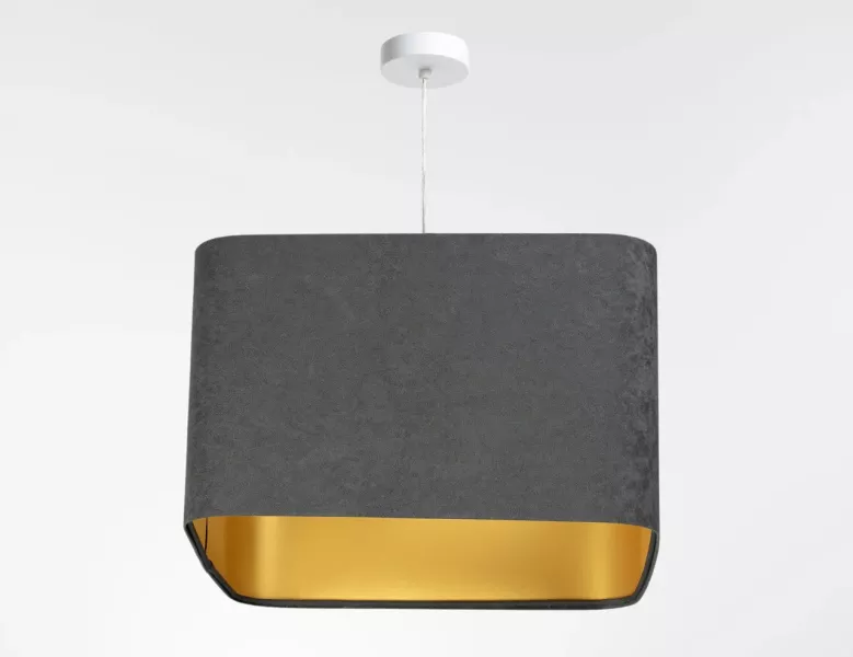 Lampa wisząca KWADRO SUE 40w20 grafitowa/złota 732609