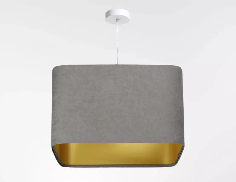 Lampa wisząca KWADRO SUE 40w20 szara/złota 732591