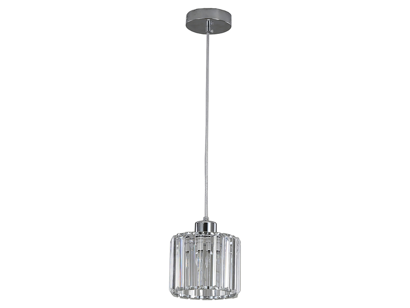 Lampa wisząca Kwarc stalowa srebrna 190763