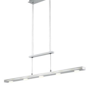 Lampa wisząca LACAL srebrno-biała LED 7x4W Odcienie bieli 350lm Trio 836039 Lampa wisząca LACAL srebrno-biała LED 7x4W Odcienie bieli 350lm Trio 836039