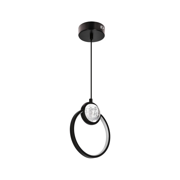 Lampa wisząca LACRIMA czarna LED 1x15W Ciepła biel 800lm Candellux 924223
