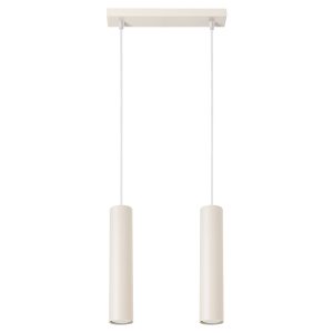Lampa wisząca Lagos 2-punktowa stalowa 105 cm beżowa 439116 Lampa wisząca Lagos 2-punktowa stalowa 105 cm beżowa 439116