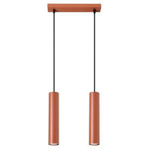 Lampa wisząca Lagos 2-punktowa stalowa 105 cm czerwona 439126 Lampa wisząca Lagos 2-punktowa stalowa 105 cm czerwona 439126
