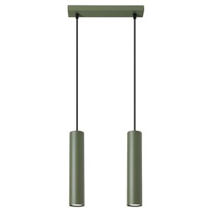 Lampa wisząca Lagos 2-punktowa stalowa 105 cm zielona 439121 Lampa wisząca Lagos 2-punktowa stalowa 105 cm zielona 439121
