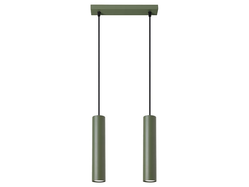 Lampa wisząca Lagos 2-punktowa stalowa 105 cm zielona 439121