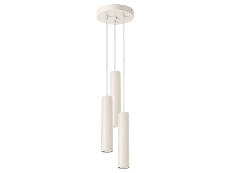 Lampa wisząca Lagos 3-punktowa stalowa 108 cm beżowa 439118