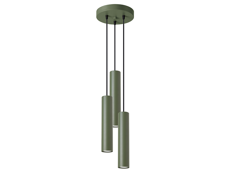 Lampa wisząca Lagos 3-punktowa stalowa 108 cm zielona 439123