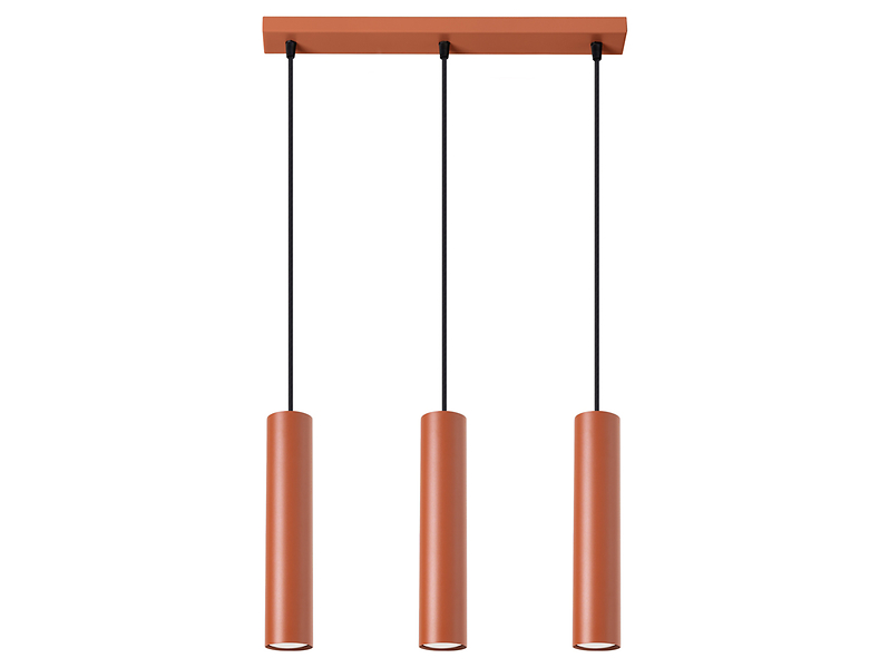 Lampa wisząca Lagos 3-punktowa stalowa 98 cm czerwona 439127