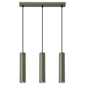 Lampa wisząca Lagos 3-punktowa stalowa 98 cm zielona 439122 Lampa wisząca Lagos 3-punktowa stalowa 98 cm zielona 439122