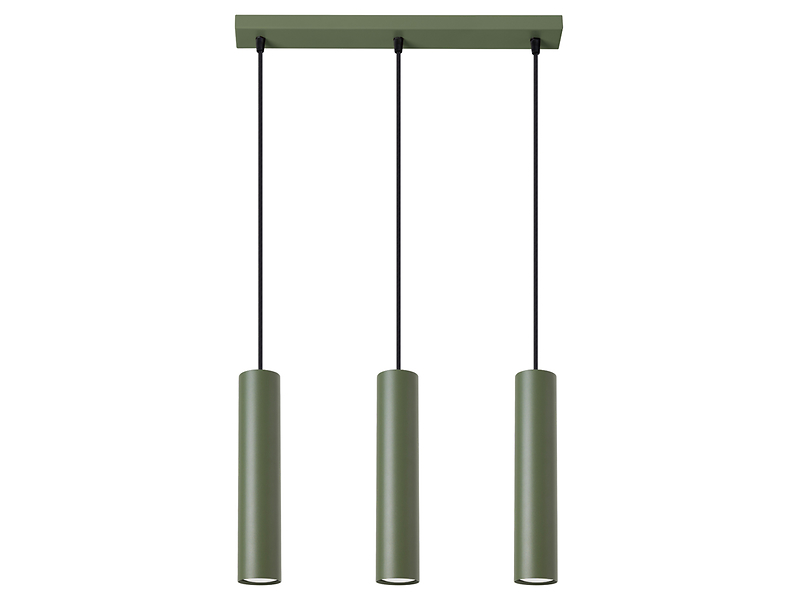 Lampa wisząca Lagos 3-punktowa stalowa 98 cm zielona 439122