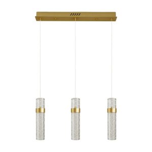 Lampa wisząca LAGOS złota LED 3x24W Neutralna biel 1920lm Milagro 835886 Lampa wisząca LAGOS złota LED 3x24W Neutralna biel 1920lm Milagro 835886