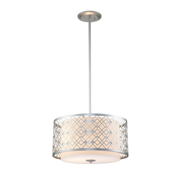 Lampa wisząca lakierowane srebro Ziggy 2xE27x60W Elstead 847350