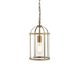 Lampa wisząca LAMBETH lampion antyczny mosiądz 1xE27x40W IP20 Endon 991301 Lampa wisząca LAMBETH lampion antyczny mosiądz 1xE27x40W IP20 Endon 991301
