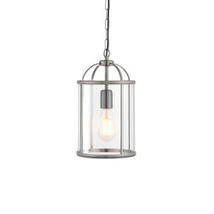 Lampa wisząca LAMBETH lampion nikiel satyna 1xE27x40W IP20 Endon 991249 Lampa wisząca LAMBETH lampion nikiel satyna 1xE27x40W IP20 Endon 991249