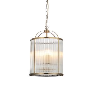 Lampa wisząca LAMBETH RIBBED antyczna mosiężna 4xE14x15W IP20 Endon 1025526 Lampa wisząca LAMBETH RIBBED antyczna mosiężna 4xE14x15W IP20 Endon 1025526