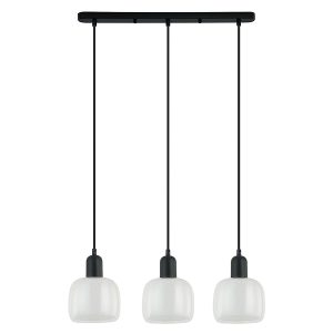 Lampa wisząca Lamezia 3-punktowa szklana czarna 45622 Lampa wisząca Lamezia 3-punktowa szklana czarna 45622