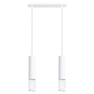 Lampa wisząca Lami 2-punktowa stalowa biała 761366 Lampa wisząca Lami 2-punktowa stalowa biała 761366