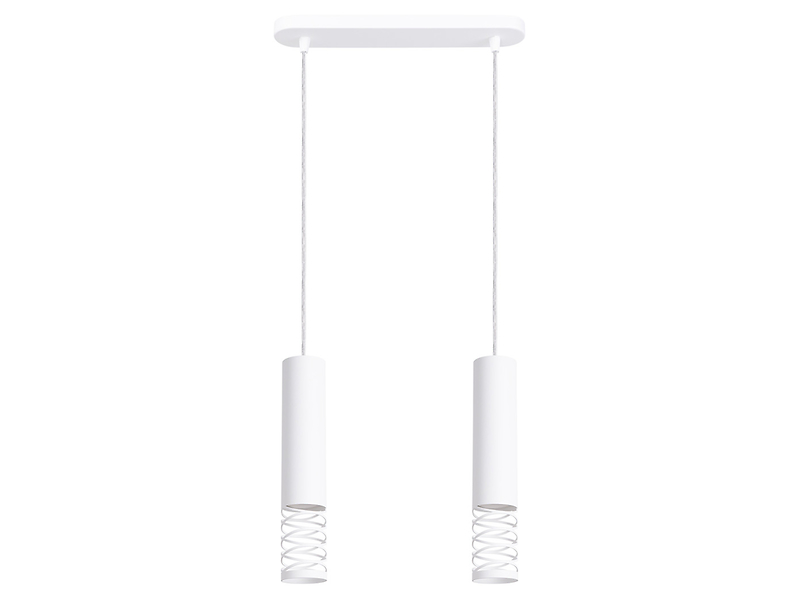 Lampa wisząca Lami 2-punktowa stalowa biała 761366