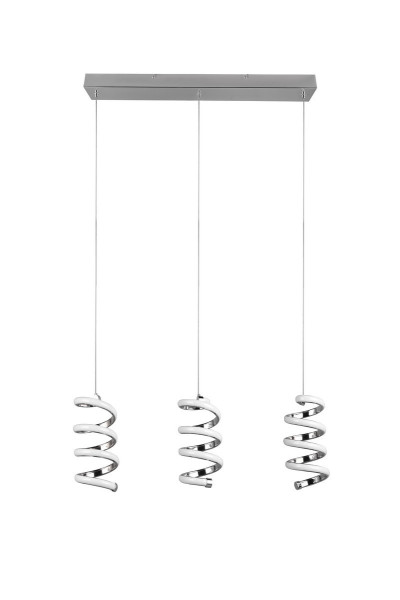 Lampa wisząca LAOLA odcienie srebra LED 3x8W Neutralna biel 1250lm RL 850150