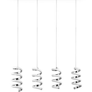 Lampa wisząca LAOLA odcienie srebra LED 4x8W Neutralna biel 1250lm RL 850413 Lampa wisząca LAOLA odcienie srebra LED 4x8W Neutralna biel 1250lm RL 850413