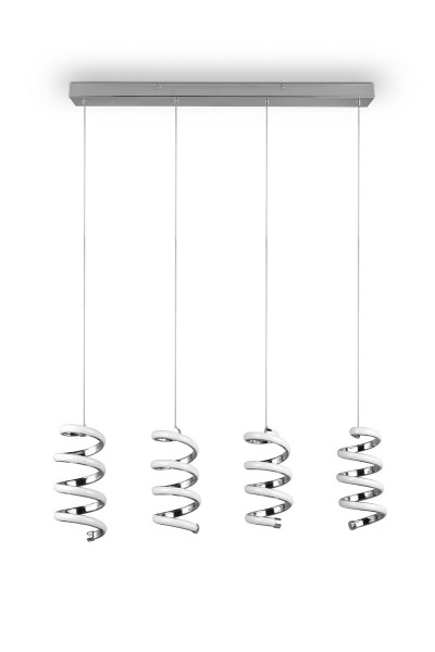Lampa wisząca LAOLA odcienie srebra LED 4x8W Neutralna biel 1250lm RL 850413