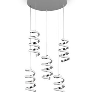 Lampa wisząca LAOLA odcienie srebra LED 5x8W Neutralna biel 1250lm RL 850326 Lampa wisząca LAOLA odcienie srebra LED 5x8W Neutralna biel 1250lm RL 850326