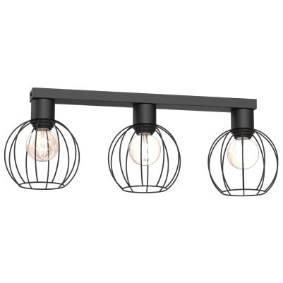 Lampa wisząca Laps czarny mat 3xE27x15W wym:18x61x16cm IP20 Luminex 1030279
