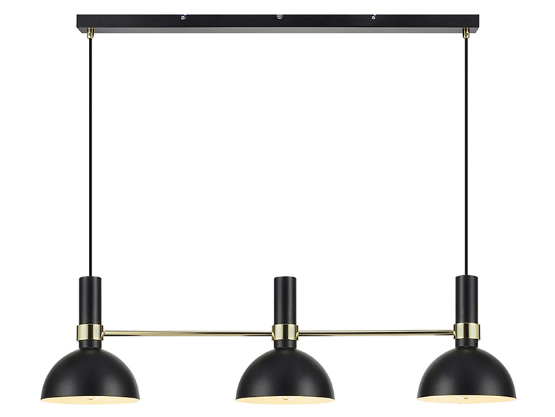 Lampa wisząca Larry 3-punktowa metalowa czarna 62500