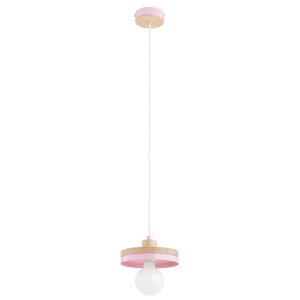 Lampa wisząca LARSO drewniane elementy fioletowo-różowa 1xE27x15W IP20 Alfa 1025302 Lampa wisząca LARSO drewniane elementy fioletowo-różowa 1xE27x15W IP20 Alfa 1025302