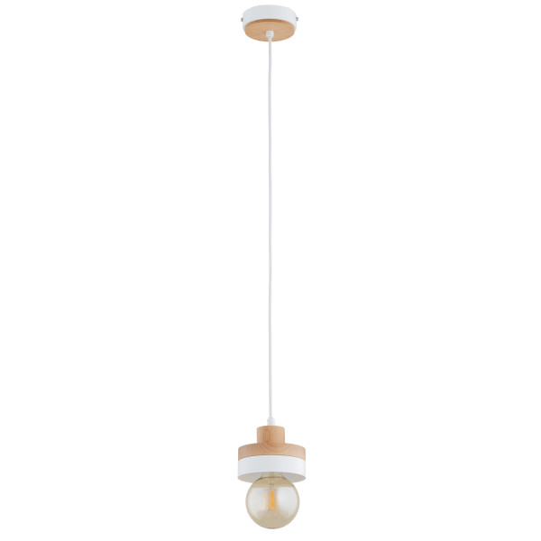 Lampa wisząca LARSO okrągłe klocki biała 1xE27x15W wym:90x12x12cm IP20 Alfa 1025307