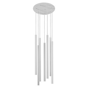 Lampa wisząca Laser 7-punktowa stalowa biała 147882 Lampa wisząca Laser 7-punktowa stalowa biała 147882
