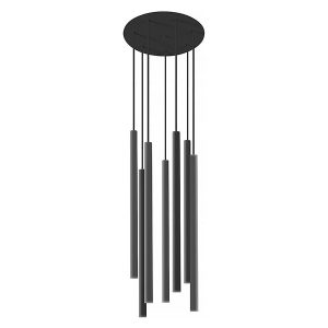 Lampa wisząca Laser 7-punktowa stalowa czarna 147824 Lampa wisząca Laser 7-punktowa stalowa czarna 147824