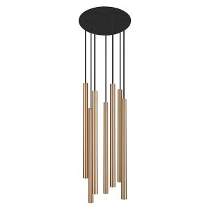 Lampa wisząca Laser 7-punktowa stalowa złota 147921 Lampa wisząca Laser 7-punktowa stalowa złota 147921