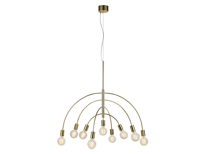 Lampa wisząca Lavello 9-punktowa metalowa złota 45037