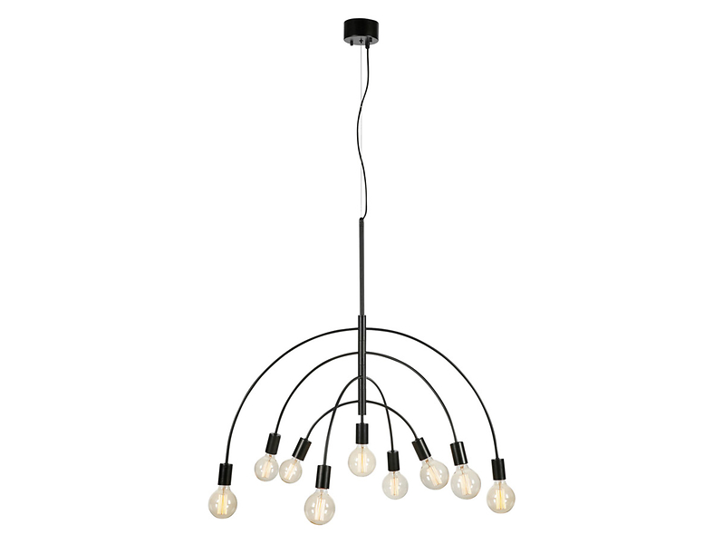 Lampa wisząca Lavello9-punktowa metalowa czarna 45036